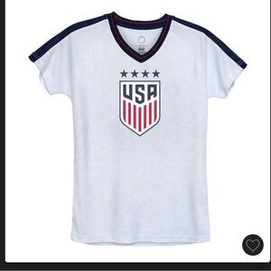 USA Kids White and Blue Sports Shirt